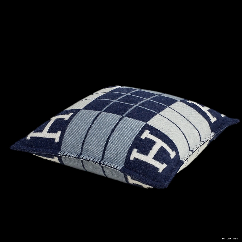 PILLOW THROW STRIPE WOOL HERMES 0714